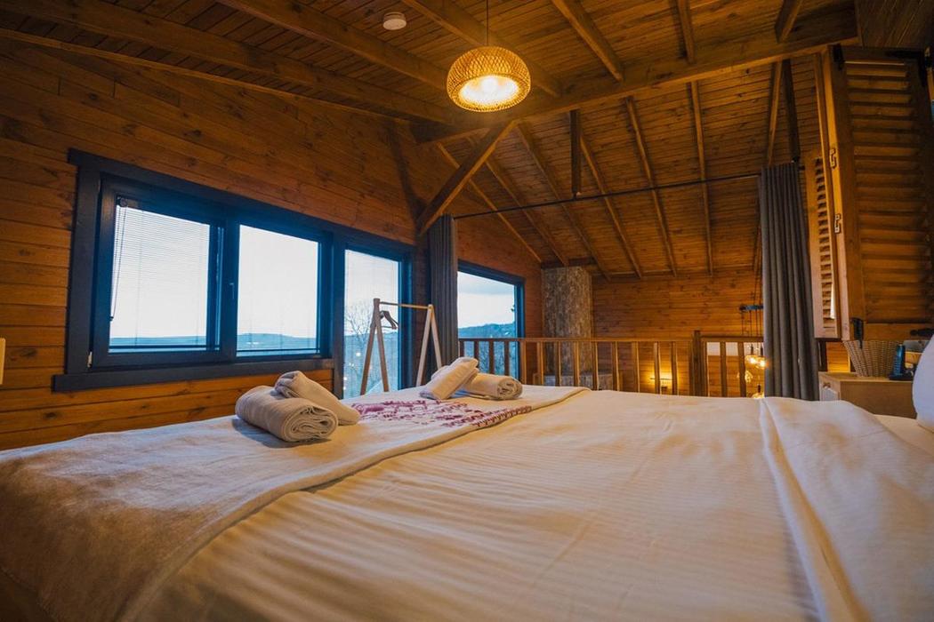 Gol Manzarali Isitmali Havuzlu Standart Bungalov - Resim 3